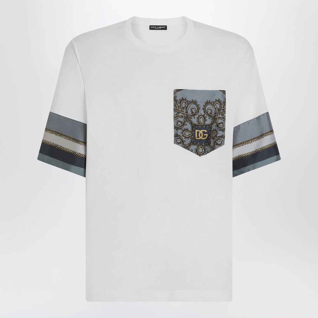 Dolce&Gabbana - White jersey T-shirt with print Brand 52 IT