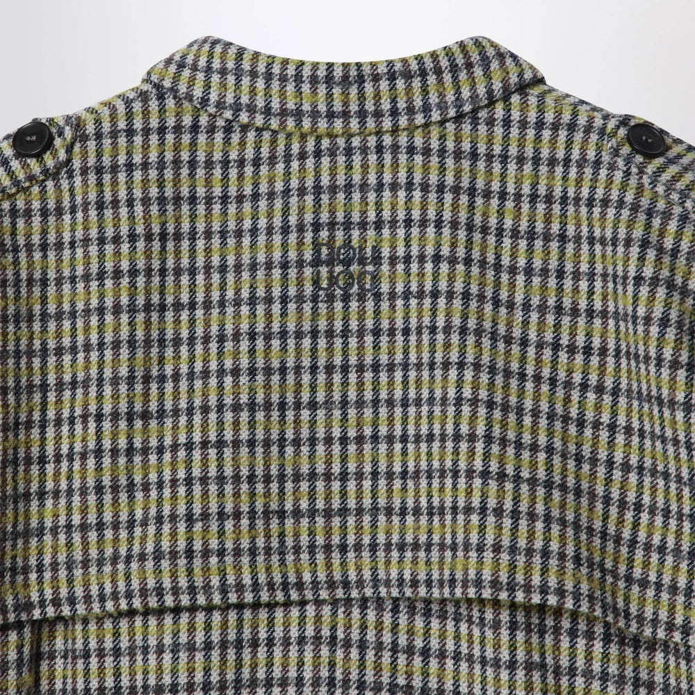 Douuod - Double-breasted wool-blend trench coat with check pattern Brand