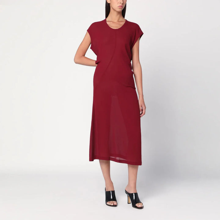 6397 - S-Curve dress in bordeaux chiffon Brand Dresses L