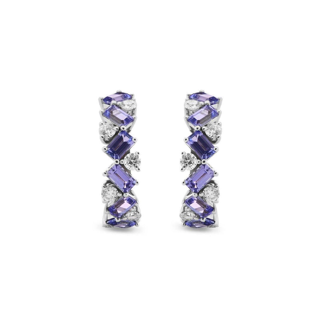 LEIBISH Tanzanite &amp; Diamond Hoop Earrings Brand Earrings