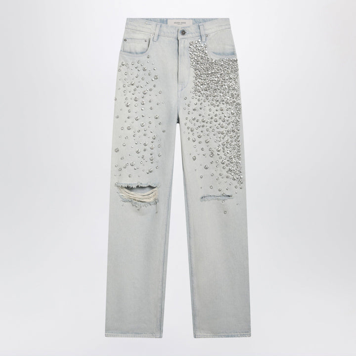 Golden Goose - Light blue jeans with cabochon crystals Brand 26