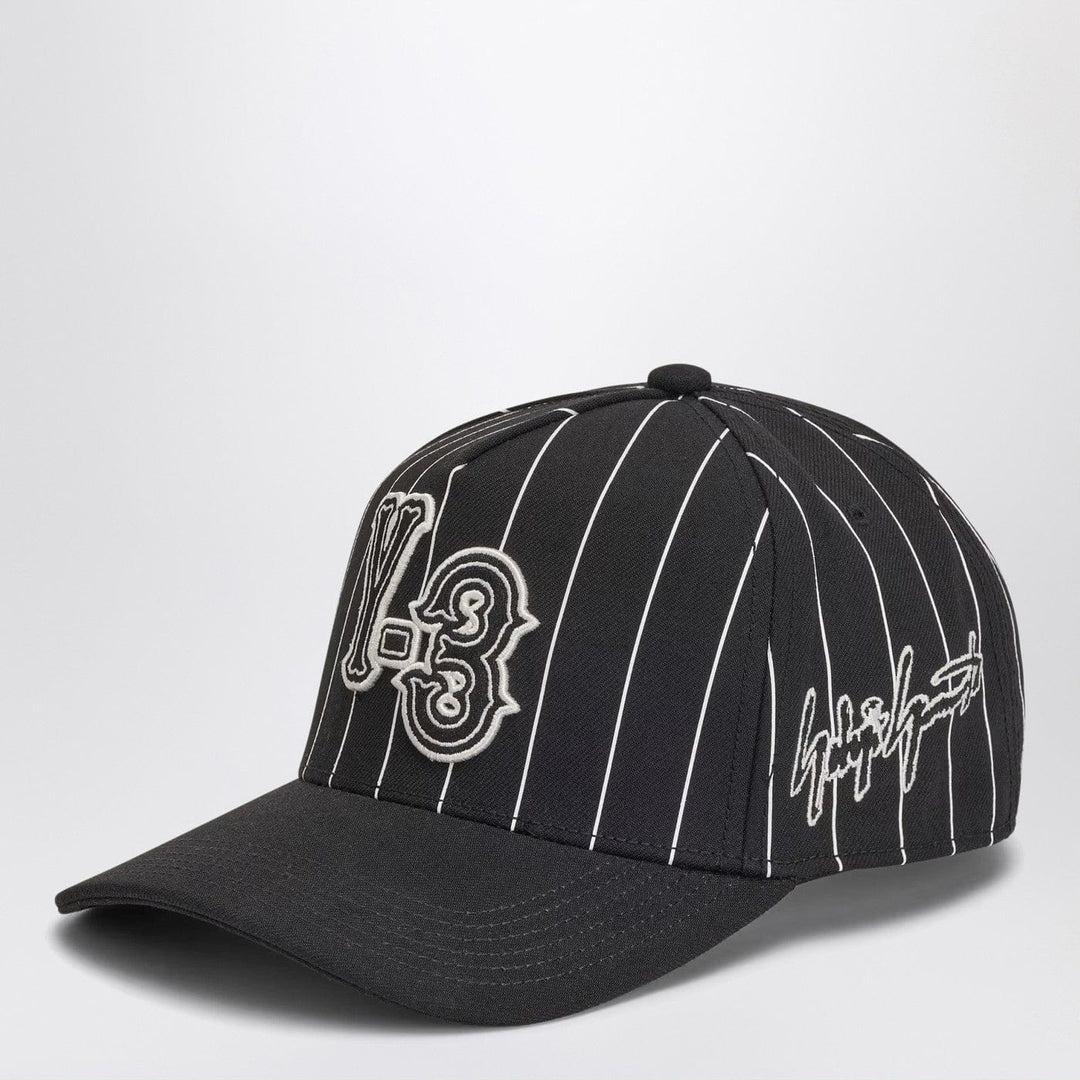 Hats adidas Y-3 - Baseball cap in black pinstripe Brand