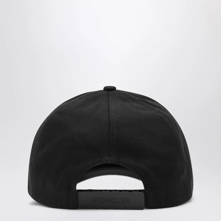 Moncler - Black baseball cap with logo patch Brand Hats TU