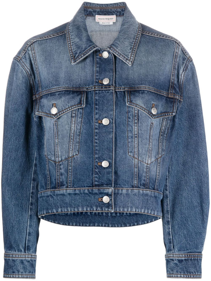 Alexander Mcqueen Jackets 40 Alexander McQueen Coats Denim Alexander McQueen Coats Denim Brand