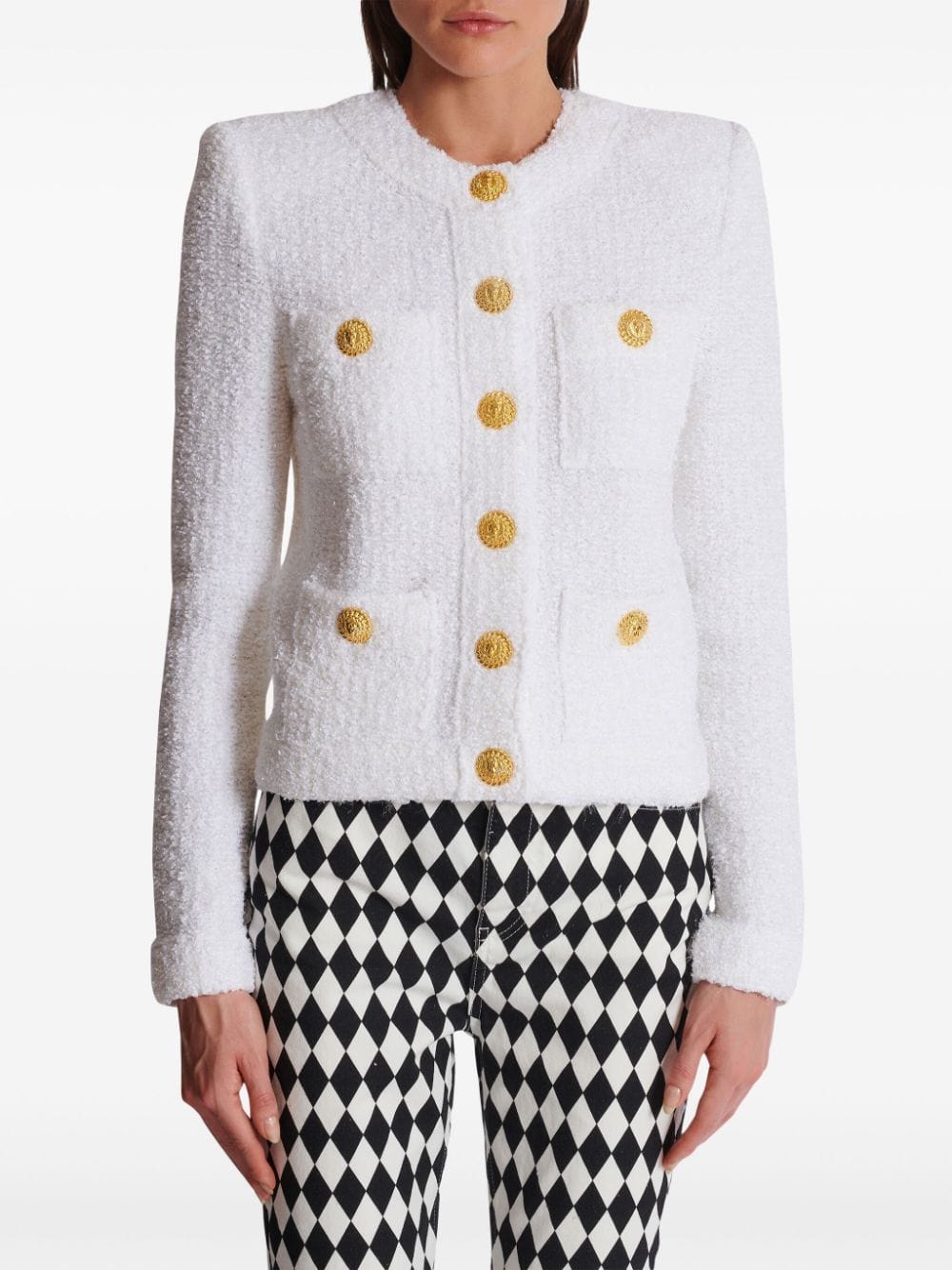 Balmain Jackets 40 Balmain Jackets White Balmain Jackets White Brand