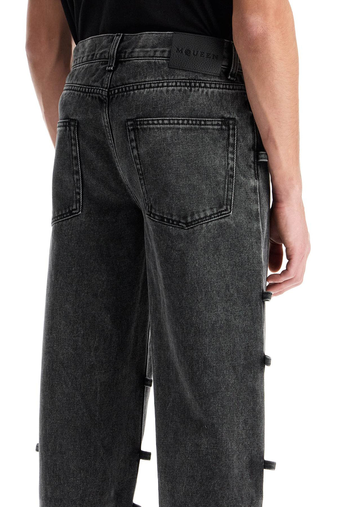 Alexander Mcqueen Jeans 50 Alexander Mcqueen Baggy Jeans with Knotted Detail for Men Alexander Mcqueen Baggy Jeans with Knotted Detail for Men Brand