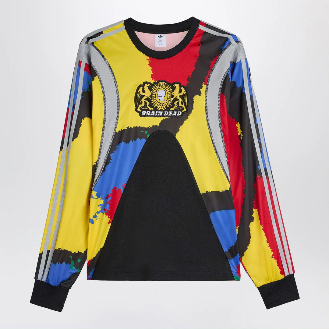 adidas x Brain Dead - Black/Eqt Yellow jersey with logo patch Brand Jersey L