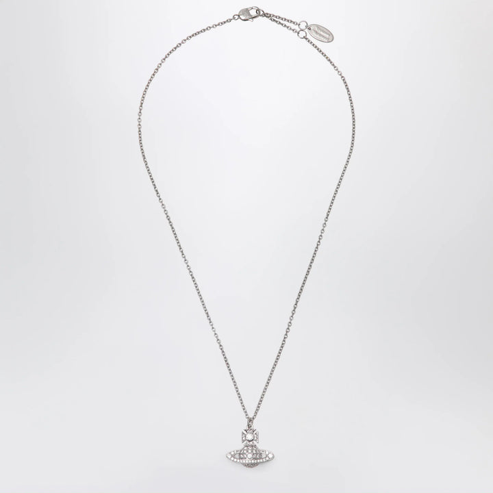 Vivienne Westwood - Orb pendant necklace in platinum with crystals Brand Jewelry U