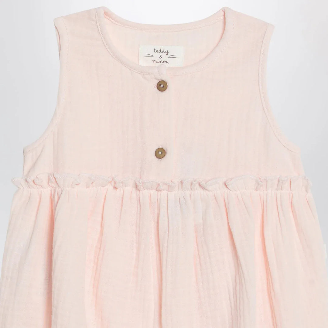Teddy &amp; Minou - Pink cotton romper Brand Jumpsuits &amp; Rompers 12M