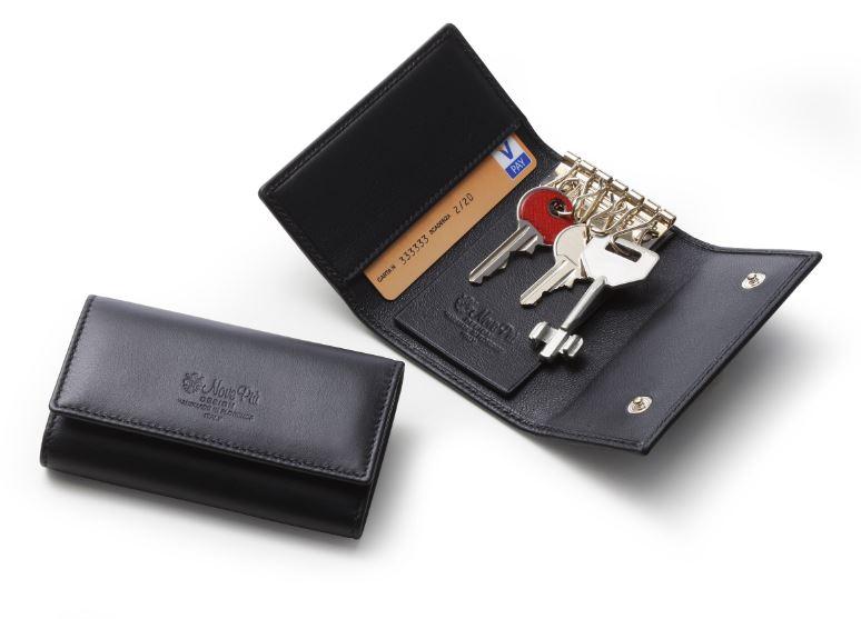 Italian Luxury Group Keys Holder Key Holder Black Italian Leather Brand