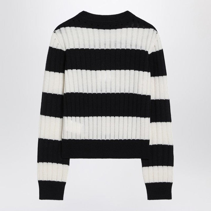 Max Mara Knitwear XS Max Mara Striped crop sweater in wool and cashmere Max Mara Striped crop sweater in wool and cashmere Brand
