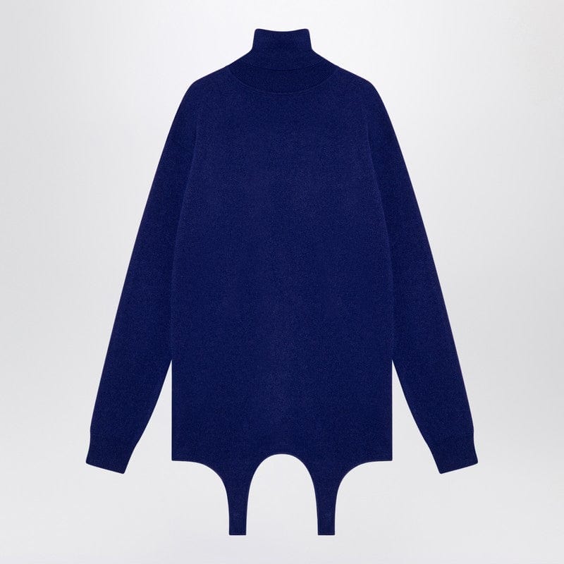 Saint Laurent Knitwear XS Saint Laurent Electric blue turtleneck with garter Saint Laurent Electric blue turtleneck with garter Brand