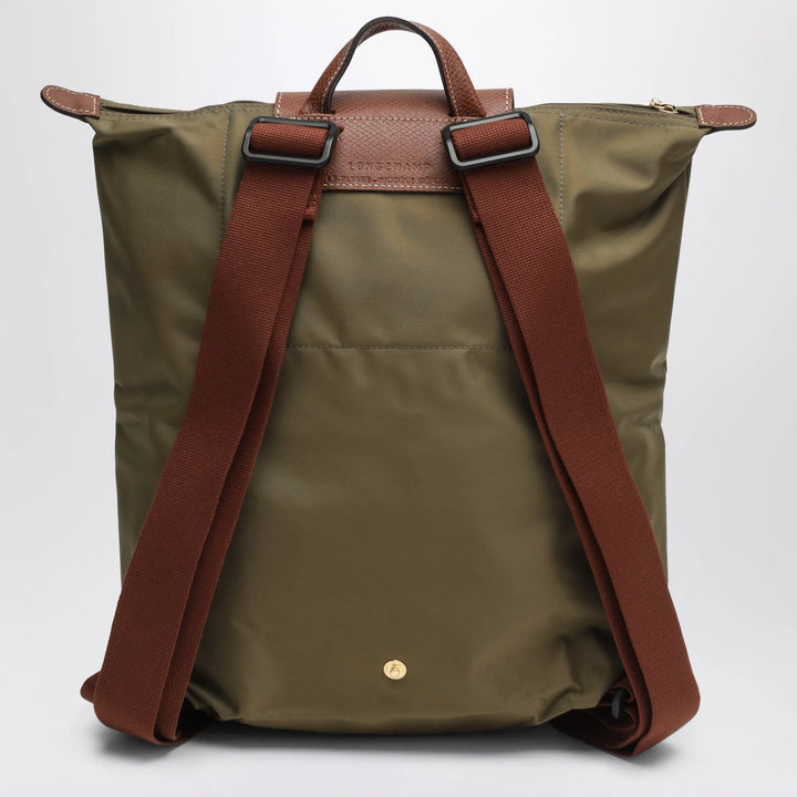 Longchamp - M Le Pliage Original olive backpack Brand U
