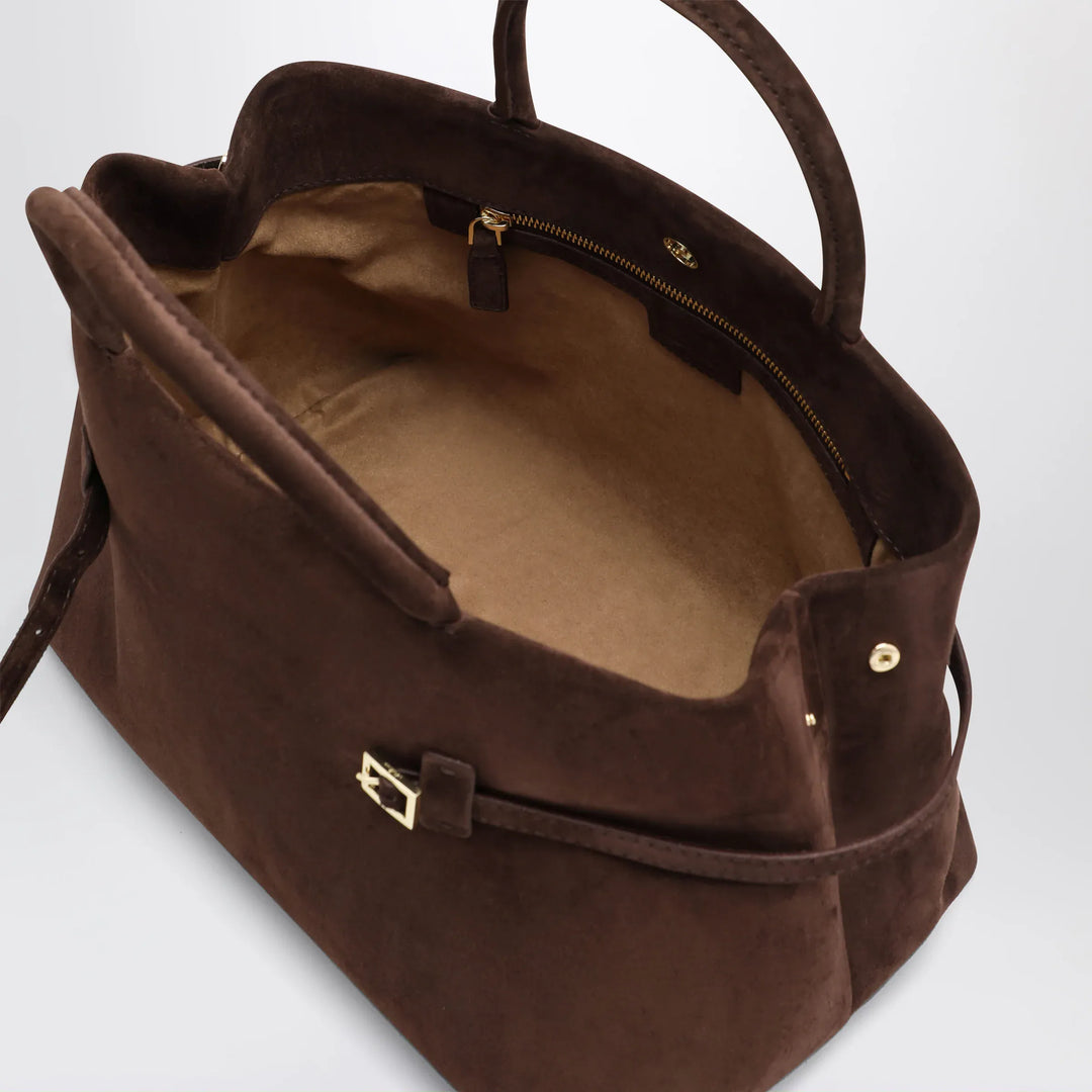 Manu Atelier - Le Cambon 35 dark brown suede bag Brand U