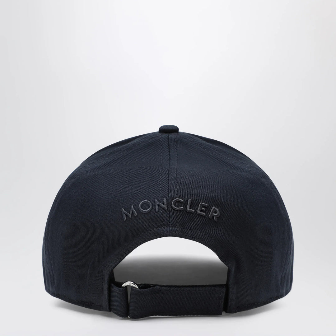 Moncler - Baseball cap with front patch in cotton blue Brand U