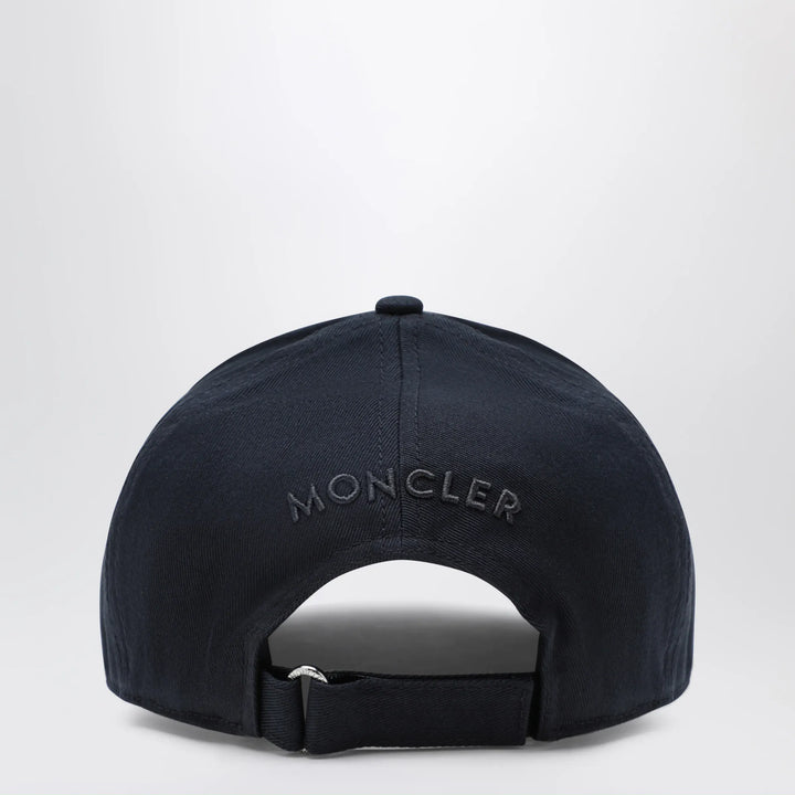 Moncler - Baseball cap with front patch in cotton blue Brand U