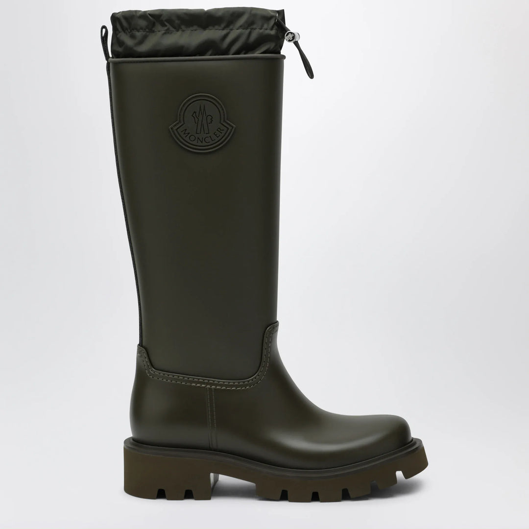 Moncler - Kickstream High waterproof rain boots in PVC green Brand 36 IT