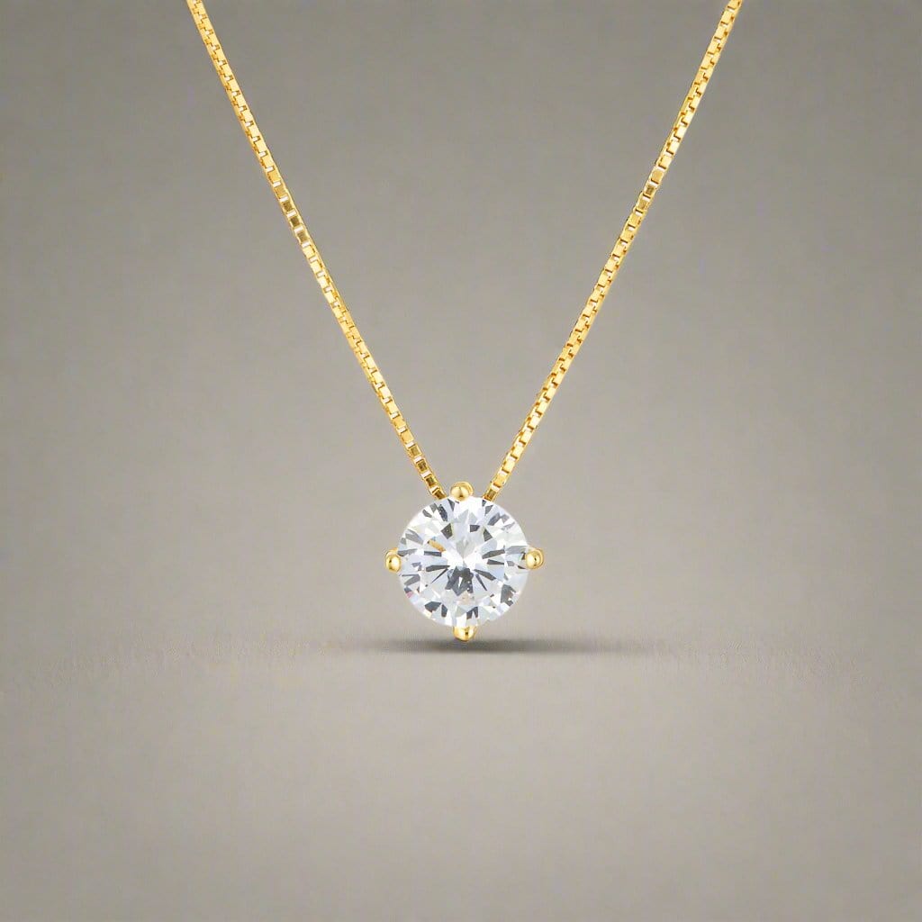 Georgini Necklace Georgini Gold Moissanite Pendant 1tcw In 9ct Yellow Gold Georgini Gold Moissanite Pendant 1tcw In 9ct Yellow Gold Brand