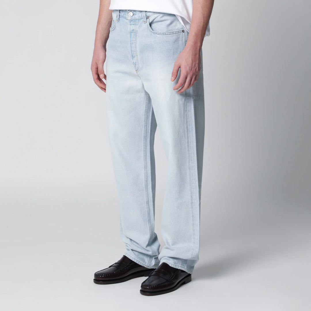 AGOLDE - 90s straight-leg mid-rise jeans in light blue denim Brand Pants