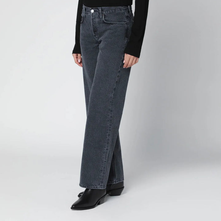 AGOLDE - Black faded-effect jeans Brand Pants