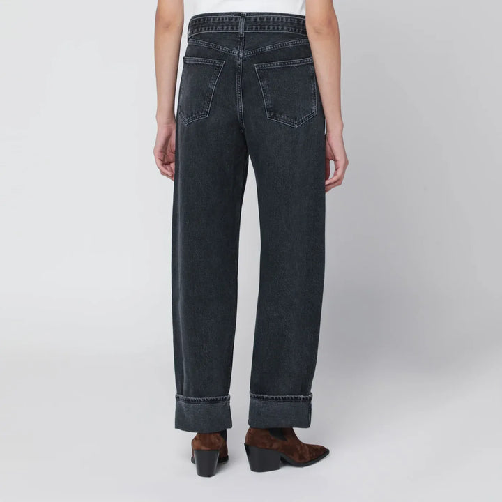 AGOLDE - Jeans Cuffer Taper grey washed effect Brand Pants