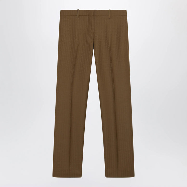 Burberry - Brown wool and mohair trousers Brand Pants 6 UK
