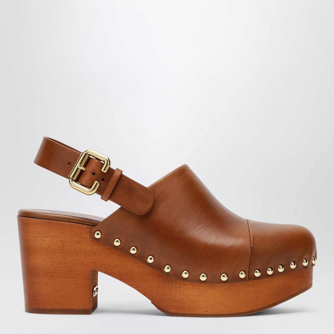 Pants Chloé - Brown Jeannette clogs with studs Brand