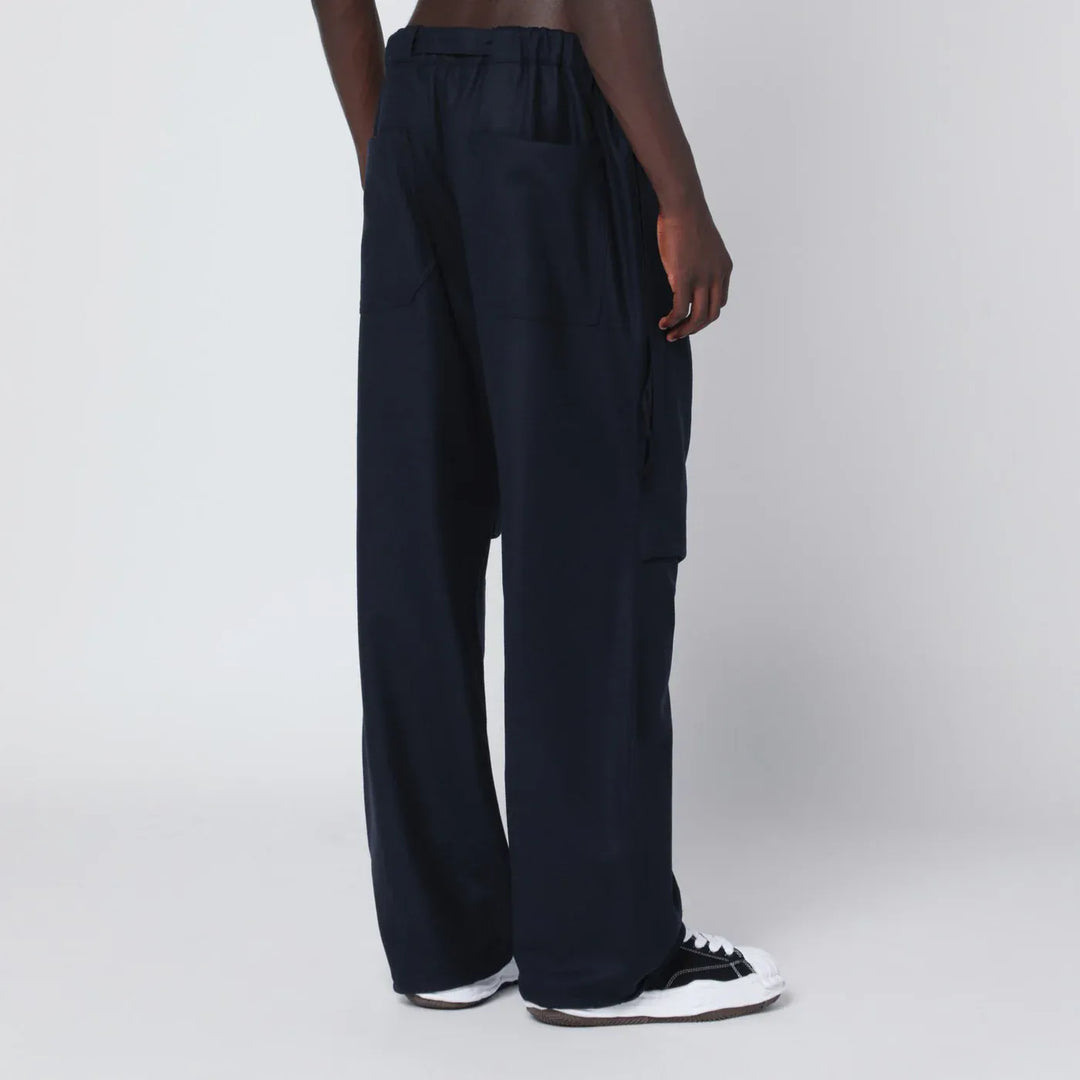DARKPARK - Blue track pants in wool Brand Pants