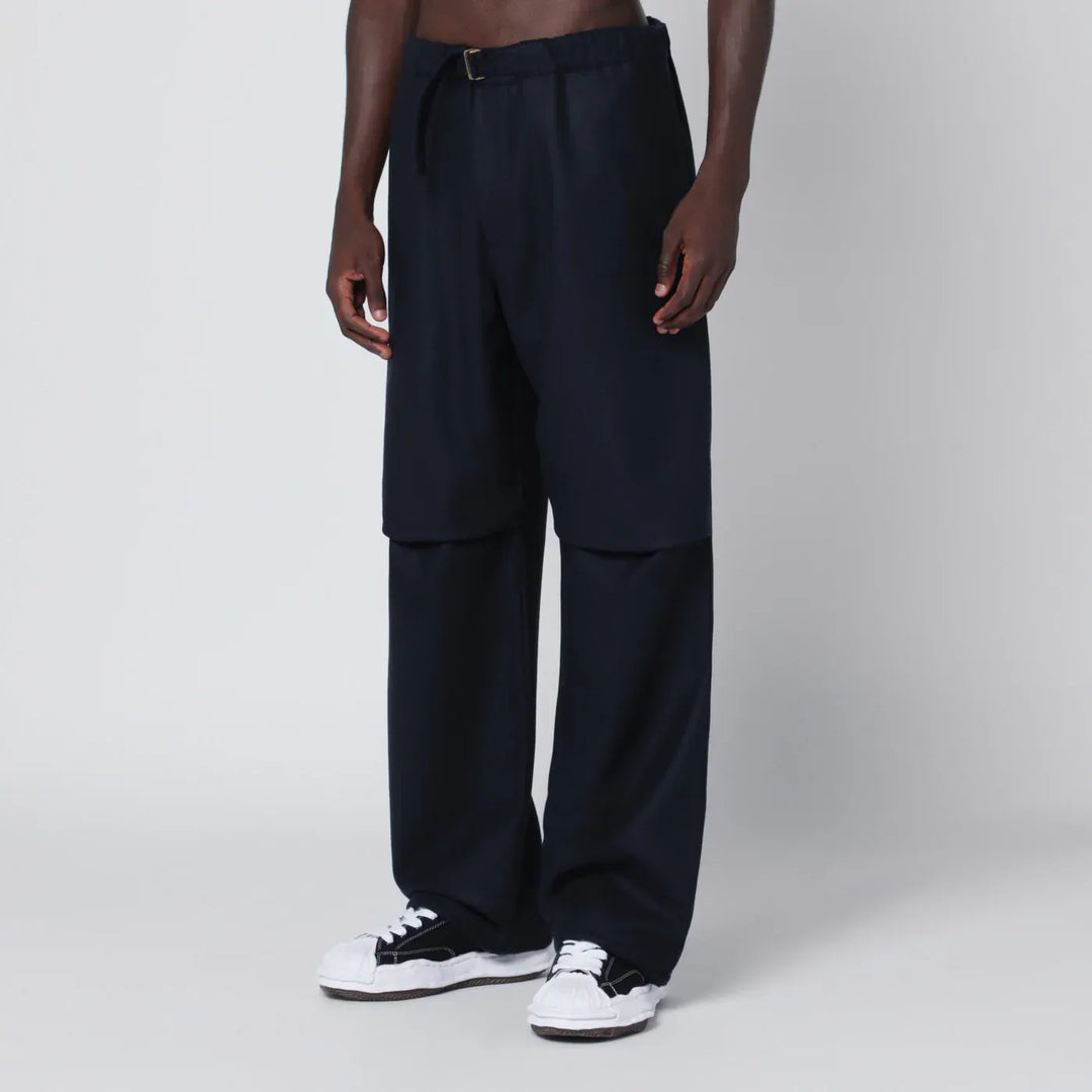DARKPARK - Blue track pants in wool Brand Pants
