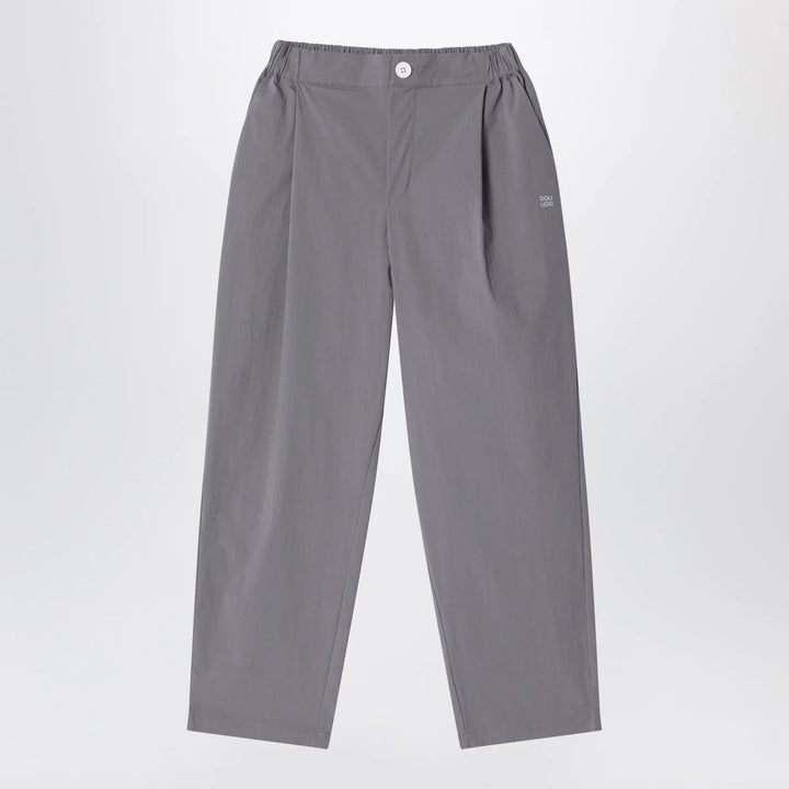 Douuod - Grey trousers in cotton blend Brand Pants 6