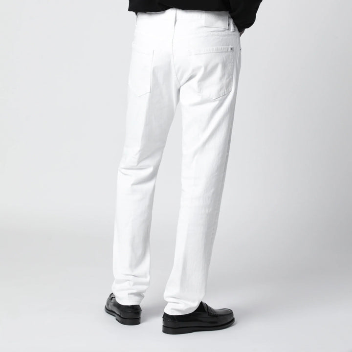 Dsquared2 - Teddy jeans in white stretch cotton denim Brand Pants