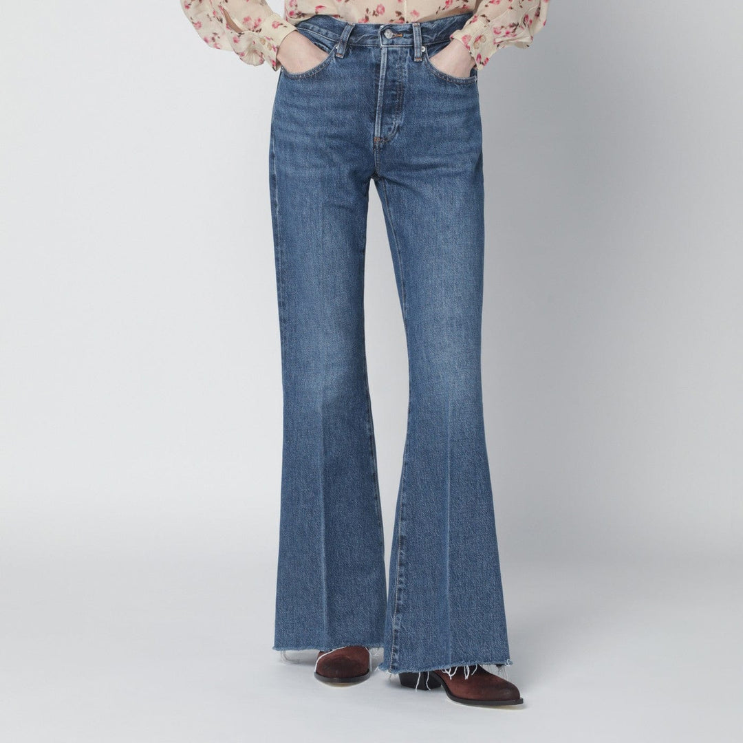 Pants Frame - The Lax blue jeans in regenerated denim Brand