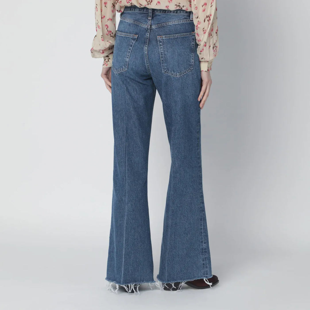 Frame - The Lax blue jeans in regenerated denim Brand Pants