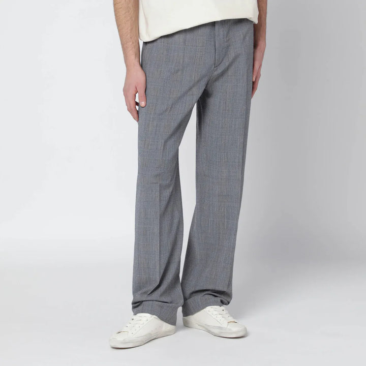 Golden Goose - Grey Prince of Wales trousers Brand Pants 48 IT