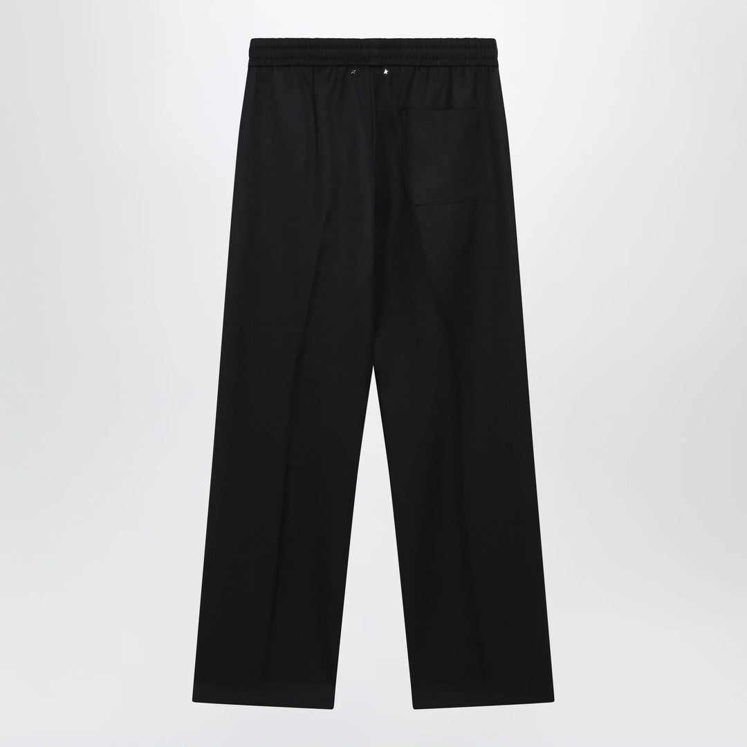 Golden Goose - Straight-leg trousers in cotton-wool blend, dark blue Brand Pants
