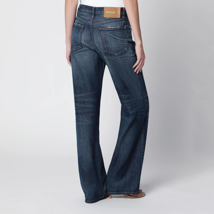 HAIKURE - Haikure Korea jeans in washed dark blue denim Brand Pants