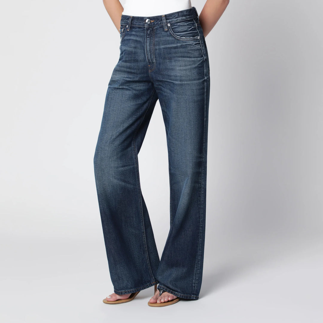 HAIKURE - Haikure Korea jeans in washed dark blue denim Brand Pants