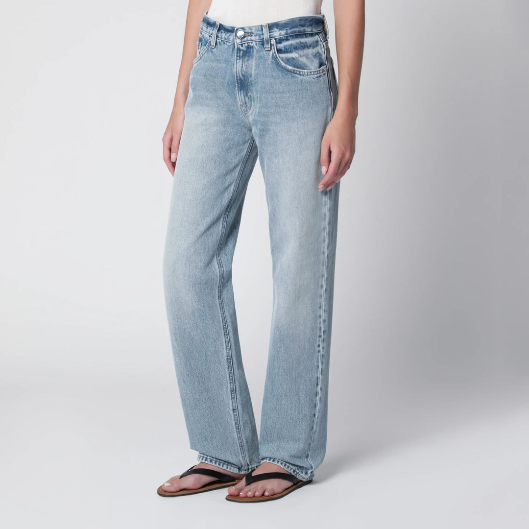 HAIKURE - Lisa straight-leg jeans in cotton denim, light blue Brand Pants