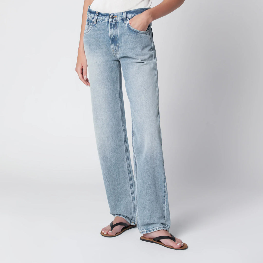 HAIKURE - Lisa straight-leg jeans in cotton denim, light blue Brand Pants 24
