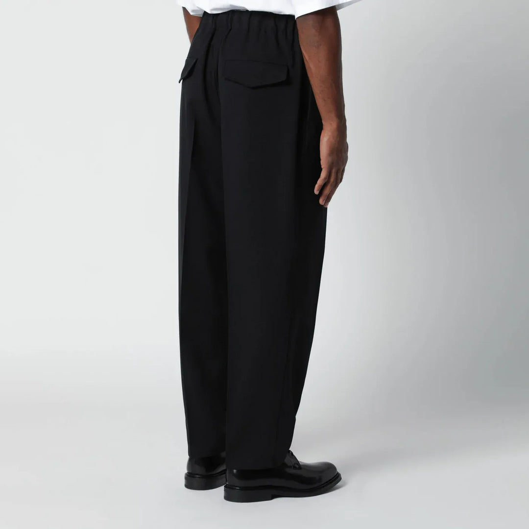 Jil Sander - Black technical serge trousers Brand Pants