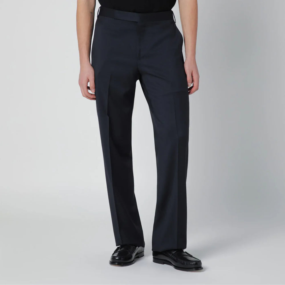 Lardini - Blue wool trousers Brand Pants 46 IT