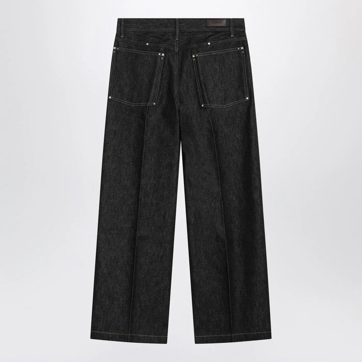 LEMAIRE - Slate-colored jeans with studs Brand Pants