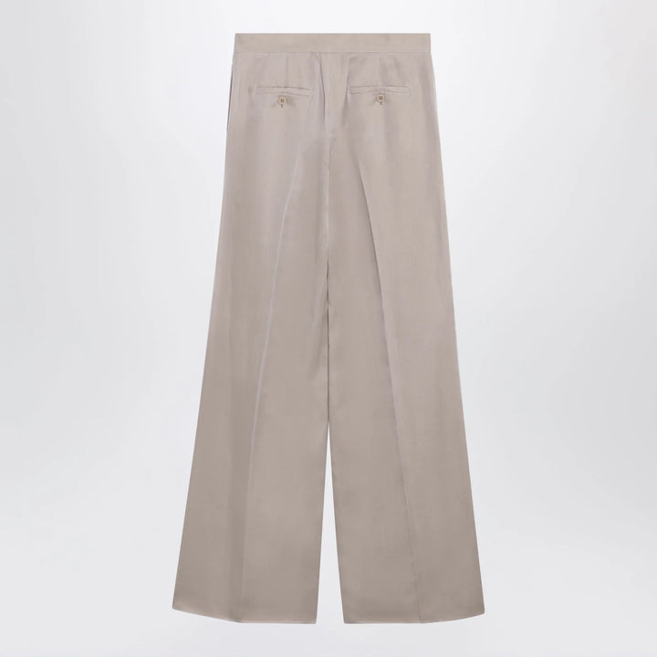 Max Mara - Long silk trousers in pink Brand Pants