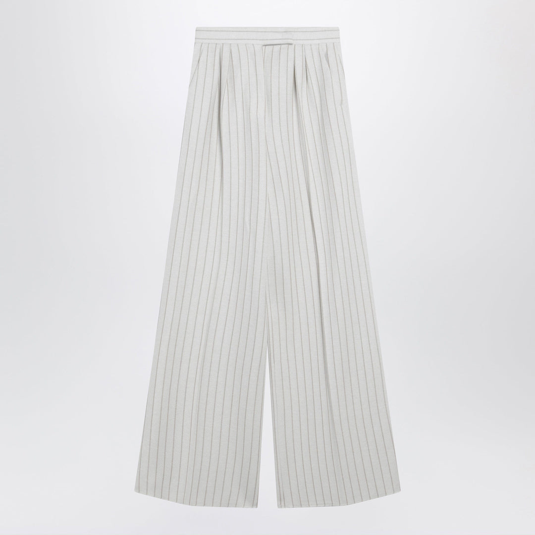 Pants Max Mara - Wide pinstripe piqué jersey trousers Brand