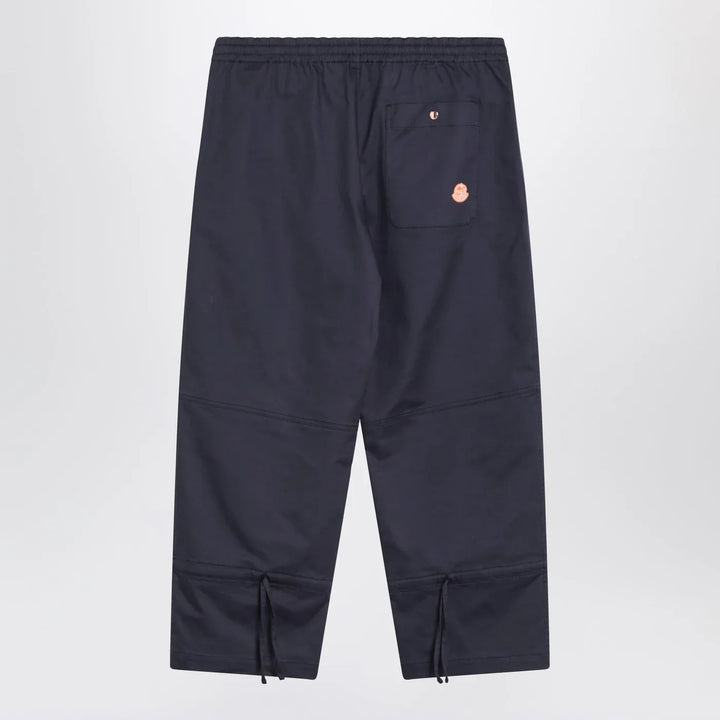 Moncler Genius - Blue trousers in cotton gabardine Brand Pants