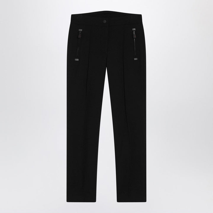 Pants Moncler Grenoble - Black slim trousers in GORE-TEX Brand