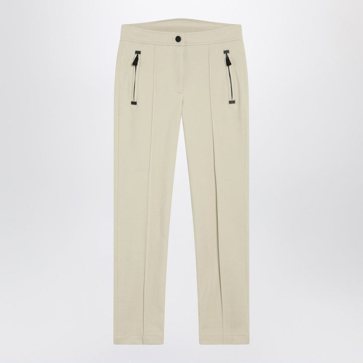 Pants Moncler Grenoble - Ivory slim trousers in GORE-TEX Brand