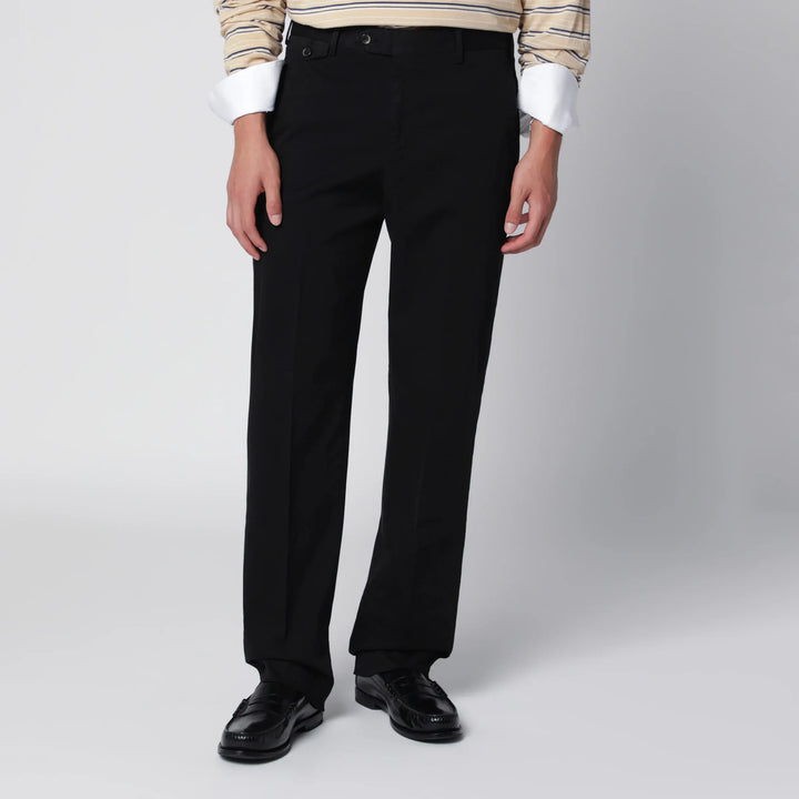 PT Torino - Black Cotton Trousers Brand Pants 46 IT