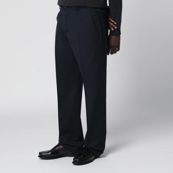 PT Torino - Blue Wool-Blend Trousers Brand Pants