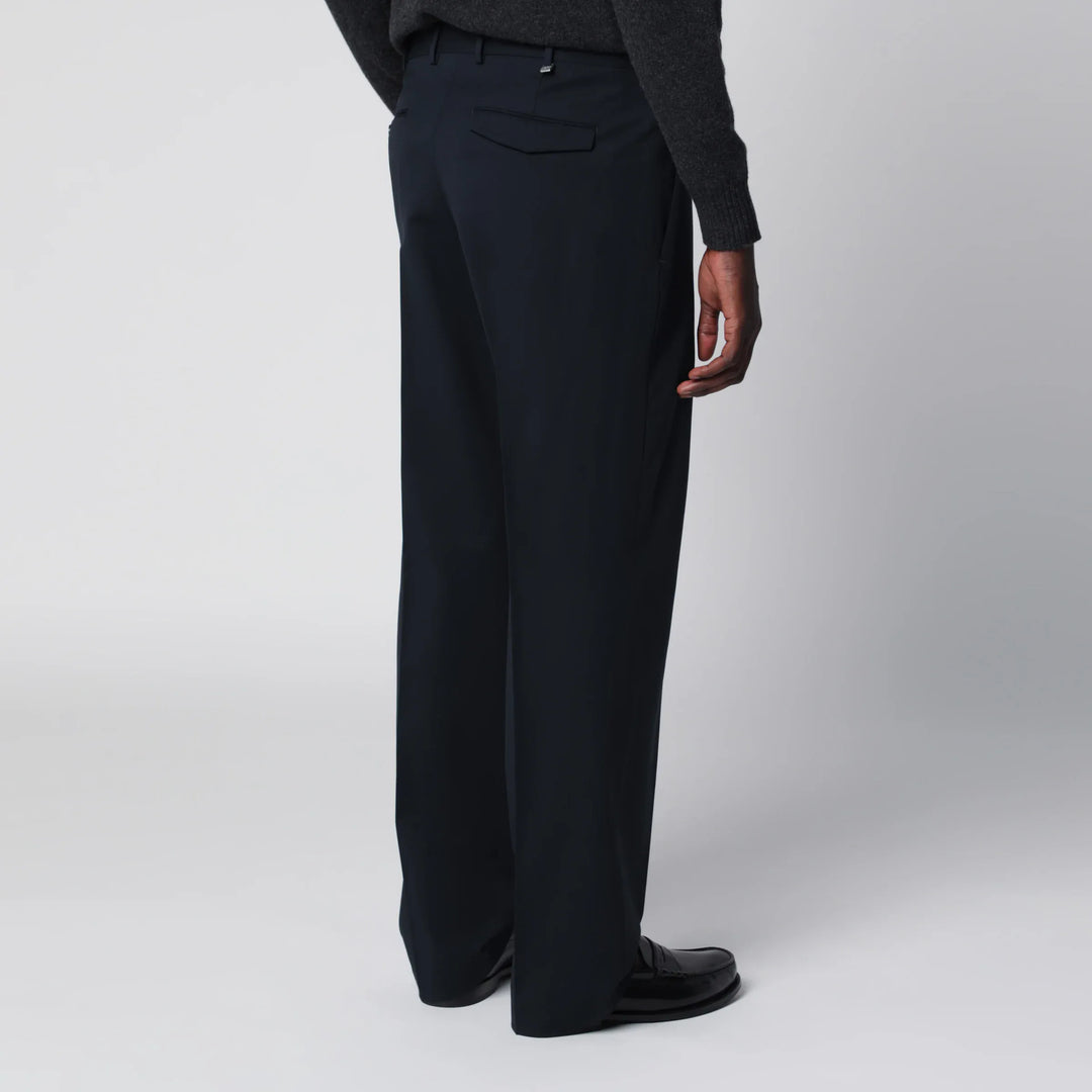 PT Torino - Blue Wool-Blend Trousers Brand Pants